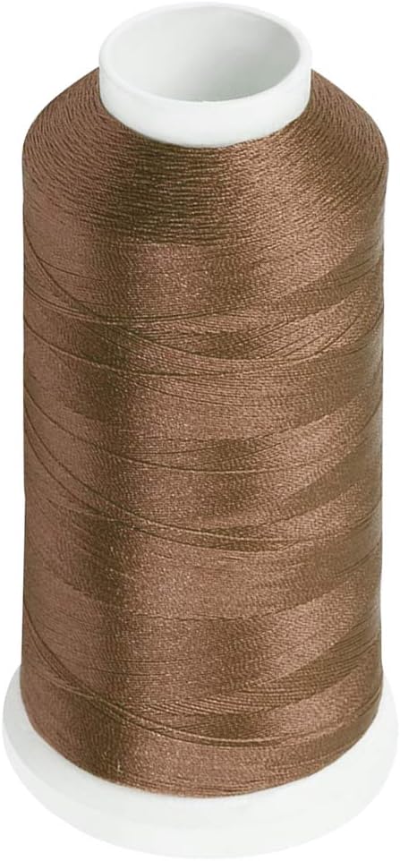 Desirable Life Bonded Nylon N66 Sewing Thread 1500 Yards Size #69 T70 210D/3 for Leather Denim Hand Machine Craft Shoe Bag Repairing Strong Heavy Duty High Temperature Resistant Waterproof (Coffee)