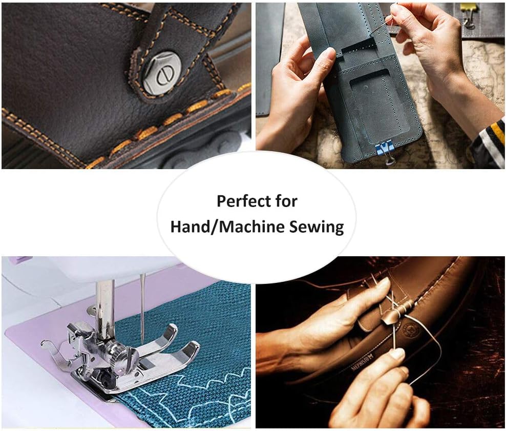 Desirable Life Bonded Nylon N66 Sewing Thread 1500 Yards Size #69 T70 210D/3 for Leather Denim Hand Machine Craft Shoe Bag Repairing Strong Heavy Duty High Temperature Resistant Waterproof (Coffee) - Image 5