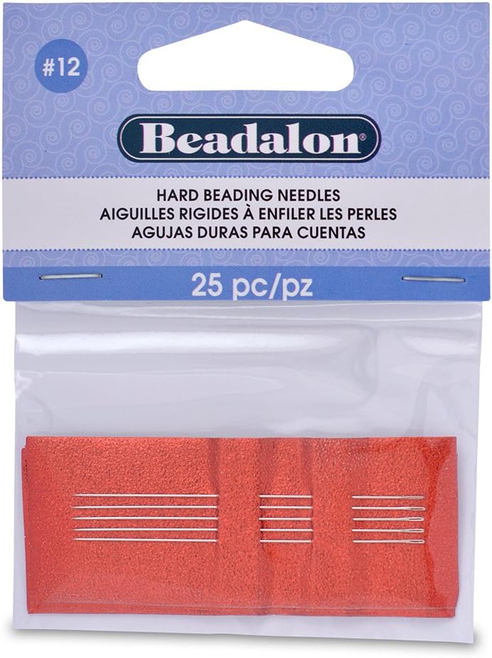 Beadalon Hard Beading Needles #12 25 Pieces